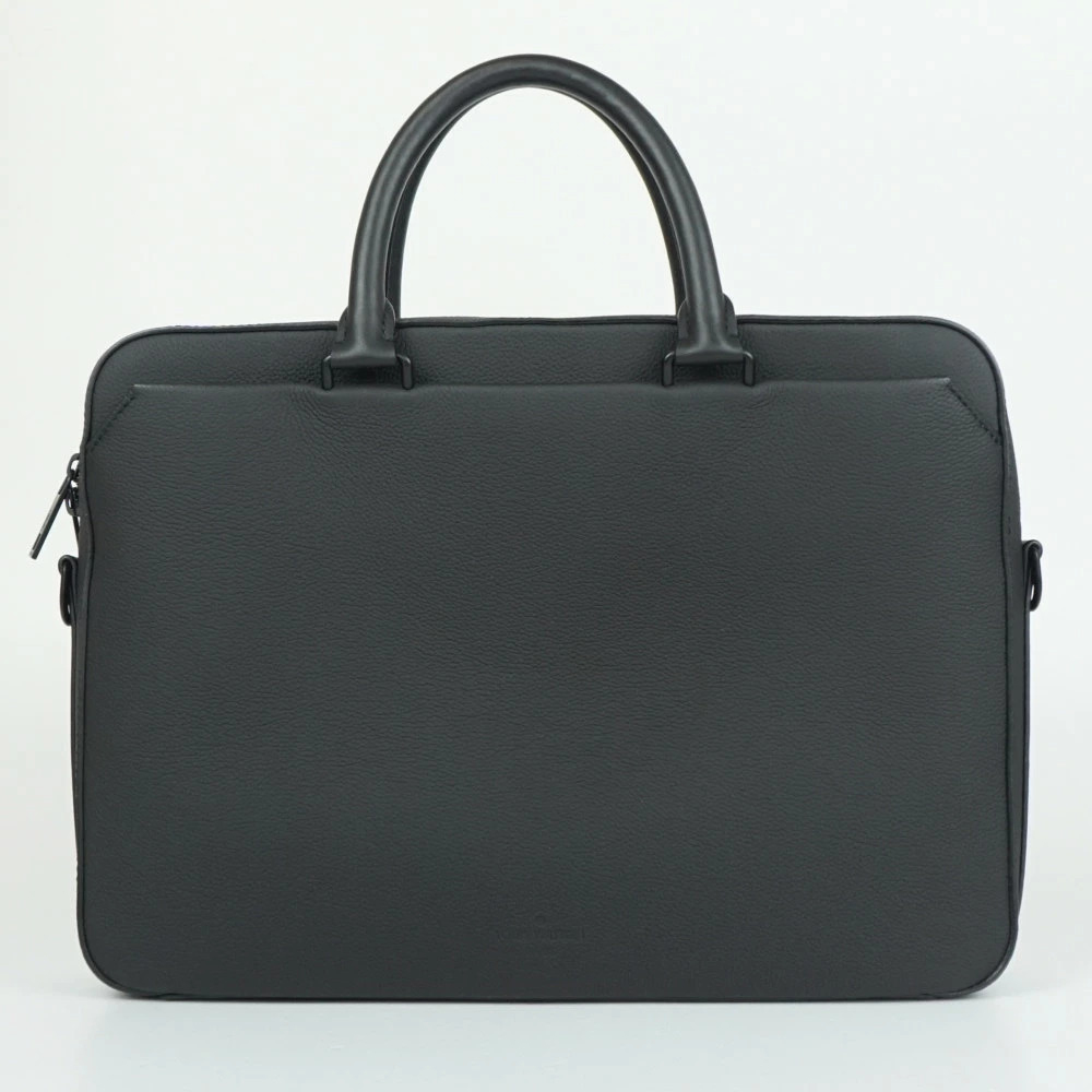 LOUIS VUITTON Pilot Briefcase Calf Leather Noir Black Business Bag